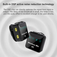 Fitgear FG-X9 Dual 2.4 GHz Wireless Lavalier Microphone – Noise-Cancelling, 2 Mics + Receiver