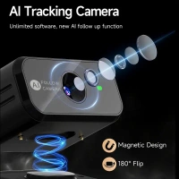 M03 Intelligent AI Face Tracking Gimbal Stabilizer – 3-Axis Anti-Shake with Wireless Microphone & Fill Light