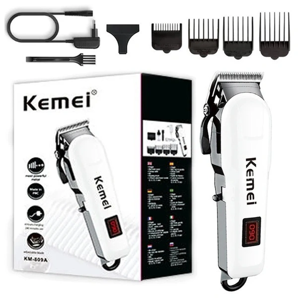 Kemei Electric Hair Clipper KM-809A Barber Trimmer With LCD Professional Hair Clipper Ceramic Blade Cordless Trimmer for men