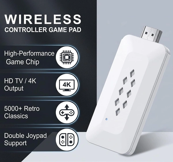 M22 Game Stick 4K 64GB 20000+ Games 52 Simulators EMUIELEC System 2.4G Wireless Retro Classic Video Gaming Consoles