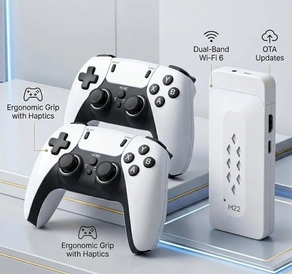 M22 Game Stick 4K 64GB 20000+ Games 52 Simulators EMUIELEC System 2.4G Wireless Retro Classic Video Gaming Consoles