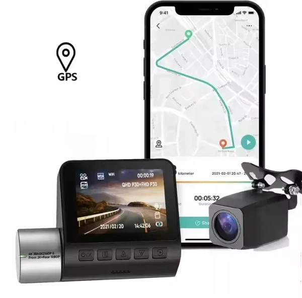V50 Dual Channel Dash Cam Front & Rear | GPS, 512GB Support, Night Vision, Parking Monitor | 6 month waranty