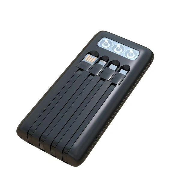 2025 New 20000mAh Power Bank with Built-in Cables | Fast Charging PD 22.5W Portable Charger 6 Month warranty