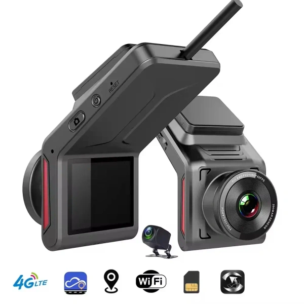 K18 4G Dual-Lens 1080P HD Dash Cam – Front & Rear, WiFi, GPS, Night Vision, G-Sensor | 6 month waranty