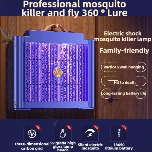 Electric Mosquito Killer Lamp | USB Insect Trap, Safe & Silent Bug Zapper for Home & Outdoor - 10 Pieces