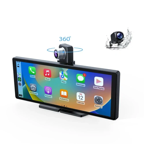 H19 Plus 10.26″ Portable CarPlay & Android Auto Screen | 256GB Support, HD Touch Display, Dash Cam & Bluetooth | 6 month waranty