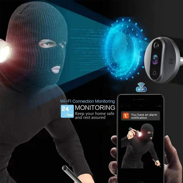 HD Night Vision WiFi Smart Video Doorbell | Anti-Theft Camera with 2-Way Intercom & Motion Detection