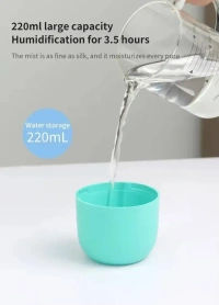 220 ml Mini Portable Cool-Mist Ultrasonic Humidifier – USB Powered Night-Light Aroma Diffuser
