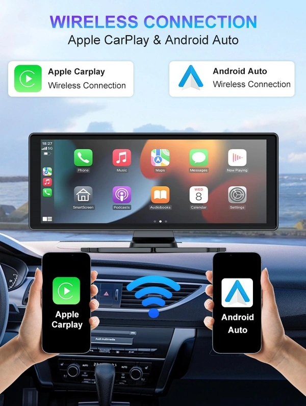 H19 |10 Inch Touchscreen Dash Cam | Front & Rear Dual Camera, Reverse Parking Assist, Night Vision, G-Sensor & Loop Recording, 6 Months Warranty