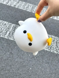 Modern White Silicone LED Night Light – Soft Touch, Dimmable, USB Rechargeable, Kids & Bedroom Lamp