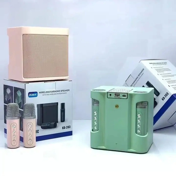 SU.YOSD Wireless Karaoke Microphone Speaker – UHF Low Latency | Bluetooth | LED Lights | Party & Home Use