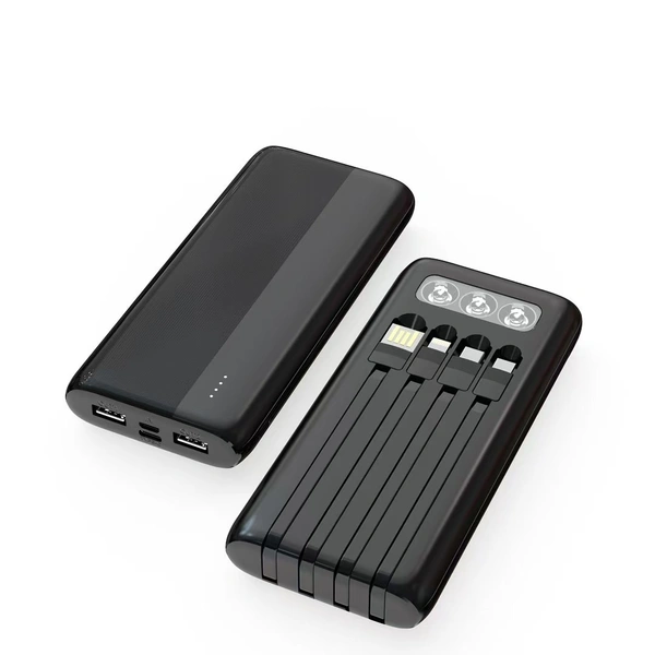 2025 New 20000mAh Power Bank with Built-in Cables | Fast Charging PD 22.5W Portable Charger 6 Month warranty
