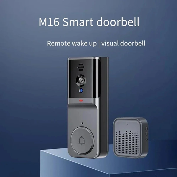 M16 Tuya Smart Visual Doorbell – 130° Wide Angle, Remote Wake-Up, Video Intercom, Night Vision, Wireless Battery Doorbell