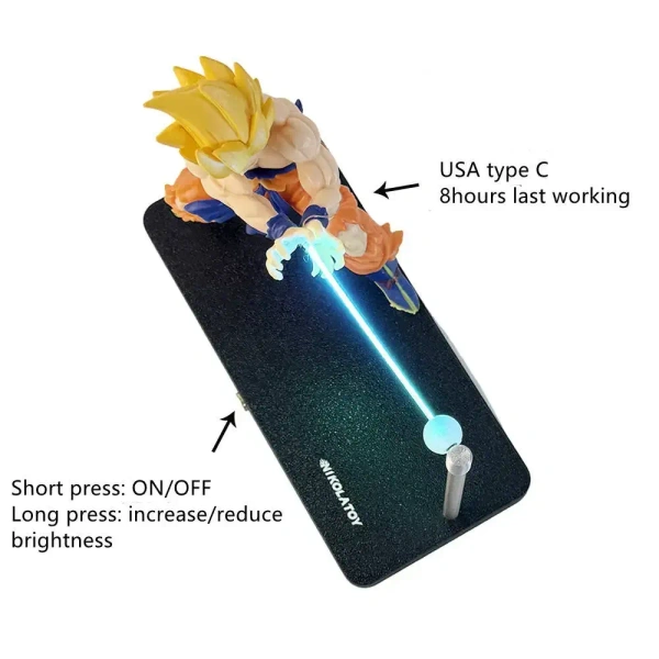 Anime Dragon Ball Goku Saiyan LED Figure Lamp | Magnetic Induction Touch Control Light