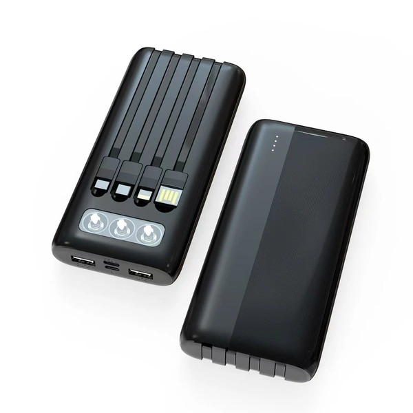 2025 New 20000mAh Power Bank with Built-in Cables | Fast Charging PD 22.5W Portable Charger 6 Month warranty