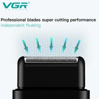 VGR V390 Electric Shaver for Men – Single Foil Shaver with Pop-Up Trimmer & On/Off Switch