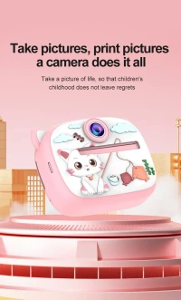 Kids Instant-Print Video Camera with MP3 — 1080p Fun Print Camera for Children