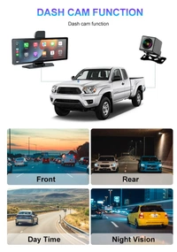 H19 |10 Inch Touchscreen Dash Cam | Front & Rear Dual Camera, Reverse Parking Assist, Night Vision, G-Sensor & Loop Recording, 6 Months Warranty