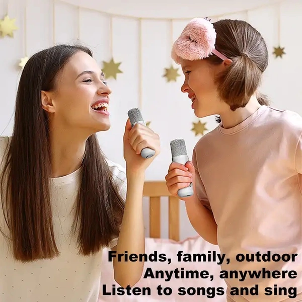 SU.YOSD Wireless Karaoke Microphone Speaker – UHF Low Latency | Bluetooth | LED Lights | Party & Home Use