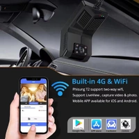 T2 4G WiFi GPS Dual Car Dash Cam – LTE, Night Vision, G-Sensor & Front + Inside Recording | 6 month waranty