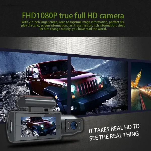 D16 Max Dual Dash Cam Front & Rear | 170° Wide-Angle, Night Vision, 32GB Support, Parking Monitor