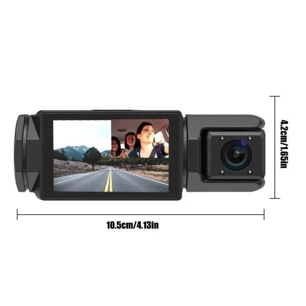 S-2 ULTRA 3-Lens Dash Cam | Full HD | Front, Rear & Cabin | Night Vision | Wi-Fi App Control with mic