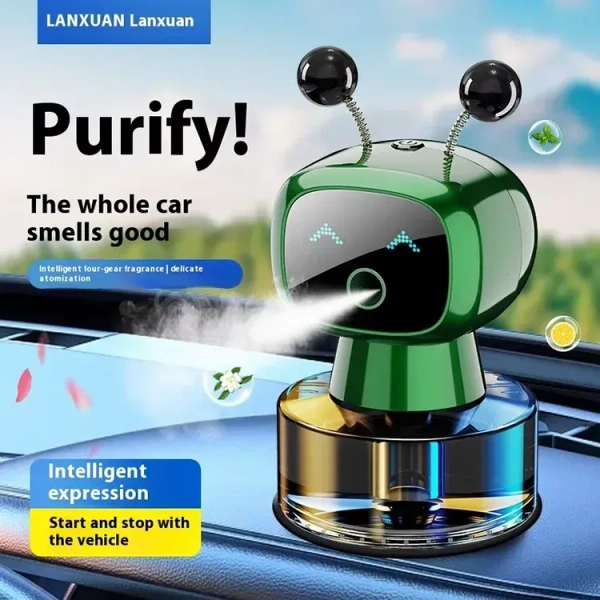 Smart Robotic Car Air Freshener | Auto Air-Quality Activated Scent Sprayer