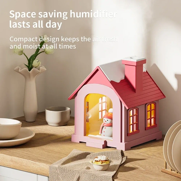 Holdmay 500ml Air Humidifier – Cool Mist Aroma Diffuser with LED Light & Silent Operation