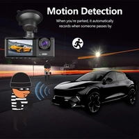 S-1 Plus | 3-Channel 1080P Dash Cam – Front, Inside & Rear | Night Vision, Loop Recording, G-Sensor, Parking Mode | Car DVR Camera with mic