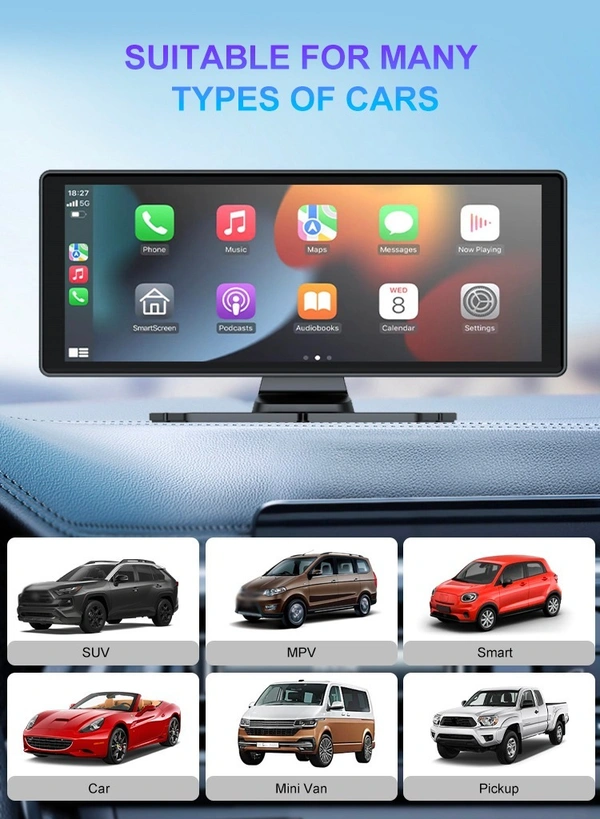 H19 |10 Inch Touchscreen Dash Cam | Front & Rear Dual Camera, Reverse Parking Assist, Night Vision, G-Sensor & Loop Recording, 6 Months Warranty
