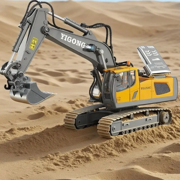 Remote Control JCB Excavator Toy – 680° Rotation | Digging, Lights, Sound & Spray | Forward, Backward, Left & Right Control