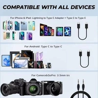 Dual Wireless Microphone K205 | Noise Reduction | 2.4GHz Ultra-Compact Mic for DSLR & Mobile | 20m Range | Plug & Play