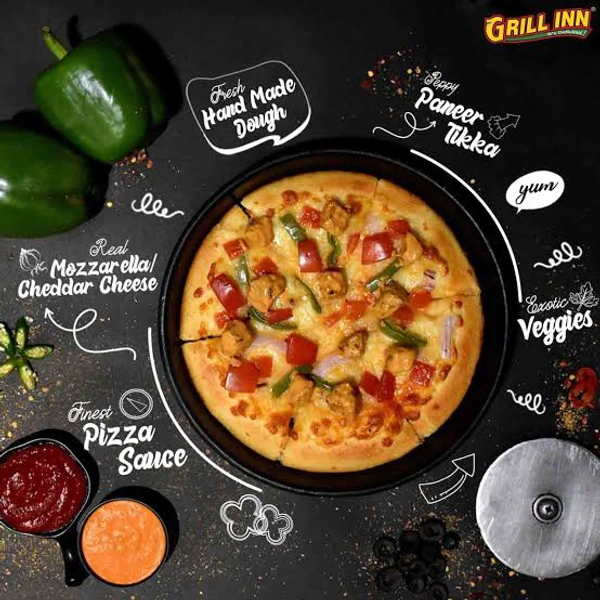 (Grill Inn) Tandoori Paneer Tikka Pizza - Pan Size(6inch)