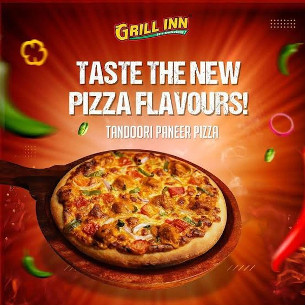 (Grill Inn) Tandoori Paneer Tikka Pizza - Pan Size(6inch)