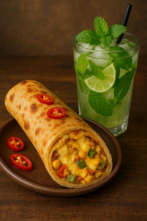 (Fire N Flavour) Chilly Cheese Roll + Mint Mojito