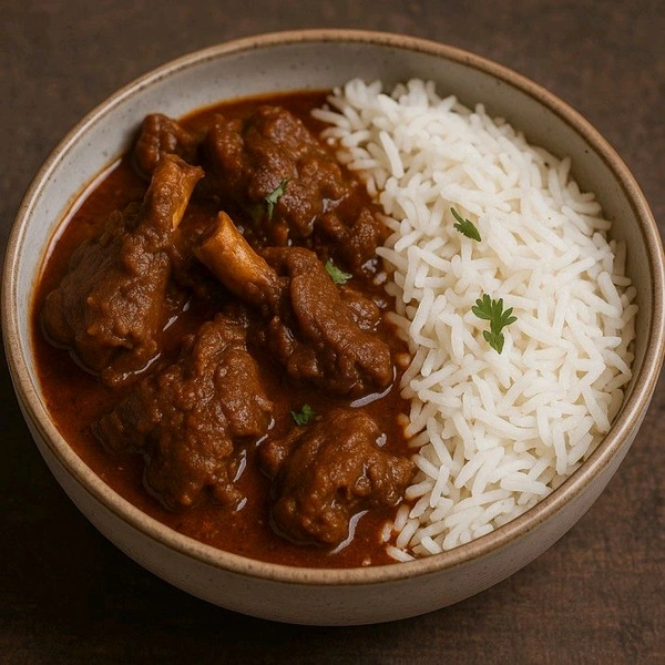 (Fire N Flavour) Khatta Meat + Rice