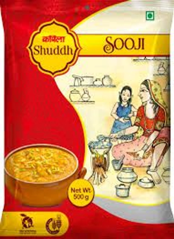 KAPILA SHUDDH SOOJI 500g,BEST BEFORE THREE MONTHS FROM PACKAGING 