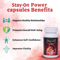 Stay-On Couples Pack – Stamina Capsules & Power Oil for Men (30 Capsules + 1 Bottle Oil) - 1x 30 capsules + 1 Stay on Power Oil Bottle