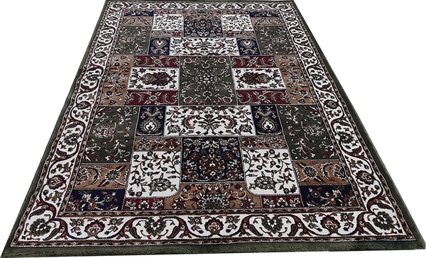 Home Decor Kashmiri Designs Carpets For Living Room - green, 5x8