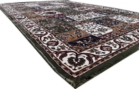 Home Decor Kashmiri Designs Carpets For Living Room - green, 5x8