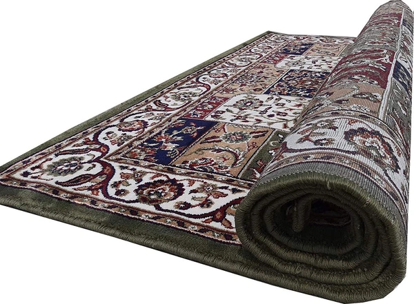 Home Decor Kashmiri Designs Carpets For Living Room - green, 5x8