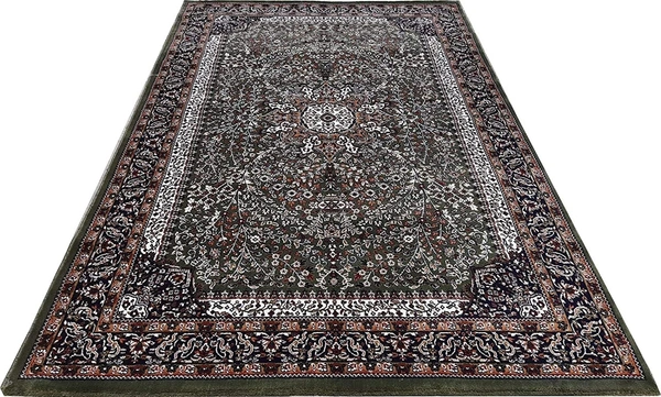 Home Decor Kashmiri Designs Carpets For Living Room - green, 5x8