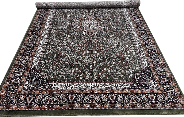 Home Decor Kashmiri Designs Carpets For Living Room - green, 5x8