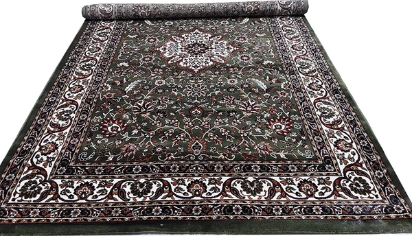 Home Decor Kashmiri Designs Carpets For Living Room - green, 5x8