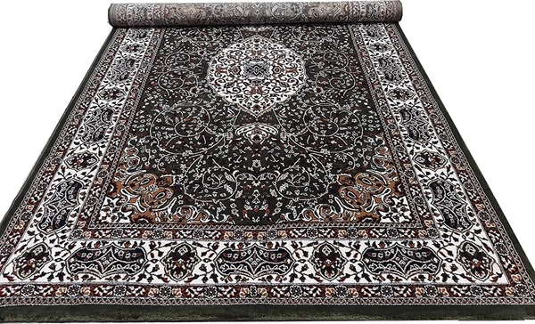 Home Decor Kashmiri Designs Carpets For Living Room - green, 5x8