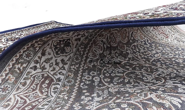 Home Decor Kashmiri Designs Carpets For Living Room - Dark Blue, 5x8