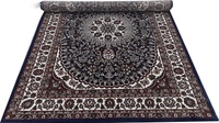Home Decor Kashmiri Designs Carpets For Living Room - Dark Blue, 5x8