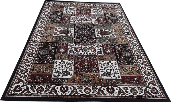 Home Decor Kashmiri Designs Carpets For Living Room - Black, 5x8