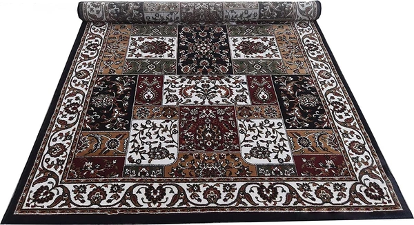 Home Decor Kashmiri Designs Carpets For Living Room - Black, 5x8