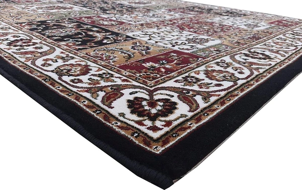 Home Decor Kashmiri Designs Carpets For Living Room - Black, 5x8